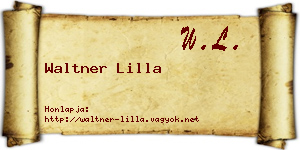 Waltner Lilla névjegykártya